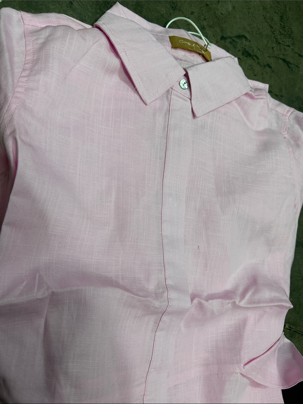 Short-sleeved, collared midi -length shirt dress with a defined waistline NWT M - Picture 2 of 5